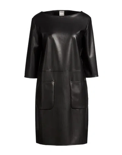 Max Mara Mm By  Woman Mini Dress Black Size L Polyester, Polyurethane Resin