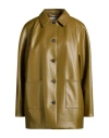 Max Mara Solid Color Full-length Jackets In Nude