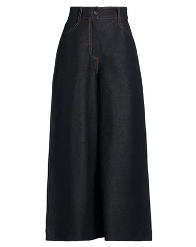 Max Mara Mm By  Woman Pants Blue Size Xs Cotton, Polyester, Elastane