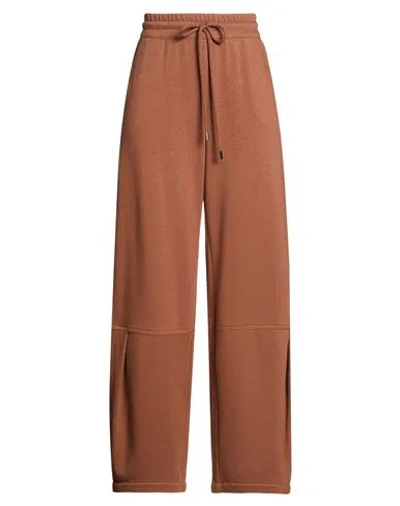 Max Mara Mm By  Woman Pants Brown Size M Cotton, Polyester, Elastane