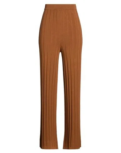 Max Mara Mm By  Woman Pants Brown Size Xl Viscose, Polyester