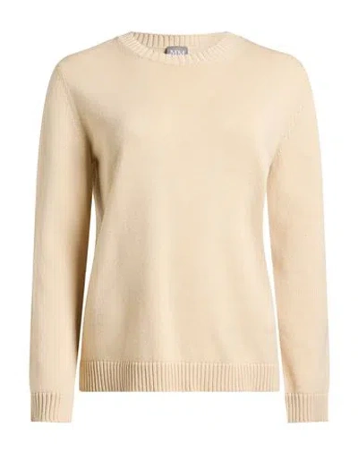 Max Mara Mm By  Woman Sweater Cream Size L Cotton In Metallic