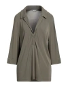 Max Mara Solid Color Tops In Green