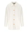 Max Mara Mm  Comma White Shirt Jacket In White