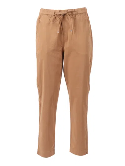 Max Mara Mm Pantalone Lungo Parco In Brown