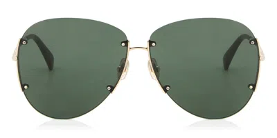 Max Mara Mm0001 32n Women's Sunglasses Gold Size 62 In Pink