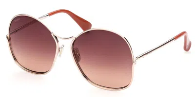 Max Mara Mm0005 28f Occhiali Da Sole Oro Per Donna In Multi