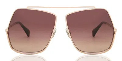 Max Mara Mm0006 28f Occhiali Da Sole Oro Per Donna In Gold