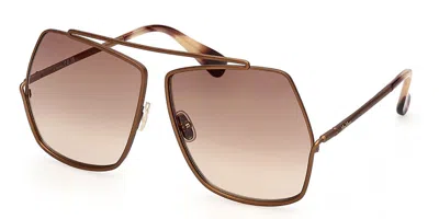 Max Mara Mm0006 47f Women's Sunglasses  Size 64 In Brown