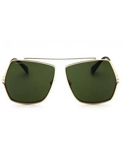Max Mara Mm0006 Sunglasses In Shiny Gunmetal  / Smoke