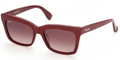 Max Mara Mm0010 66f Women's Sunglasses Red Size 55 In Metallic