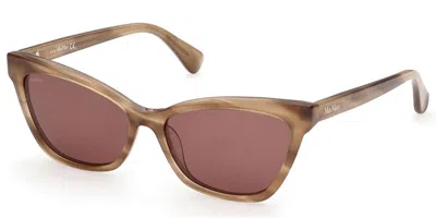 Max Mara Mm0011 47e Women's Sunglasses Brown Size 58 In Orange