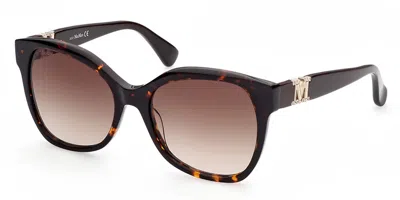 Max Mara Mm0014 52f Women's Sunglasses Tortoiseshell Size 56 In Brown