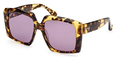 Max Mara Mm0024 53y Women's Sunglasses Tortoiseshell Size 56 In Brown