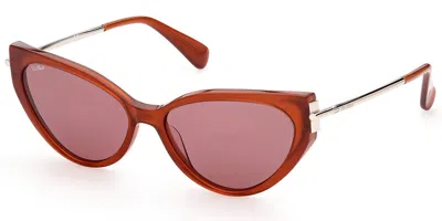Max Mara Mm0028 44s Occhiali Da Sole Arancioni Per Donna In Red