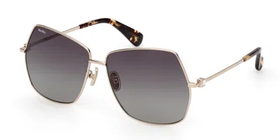 Max Mara Mm0035-h 32p Women's Sunglasses Gold Size 61 In Brown