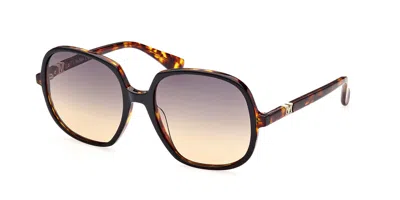 Max Mara Mm0036 05k Women's Sunglasses Black Size 58