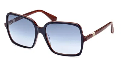 Max Mara Mm0037 92w Women's Sunglasses Blue Size 60
