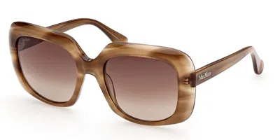 Max Mara Mm0038 47f Women's Sunglasses Brown Size 55