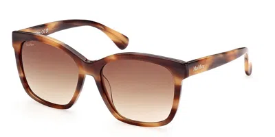 Max Mara Mm0042 48f Women's Sunglasses Tortoiseshell Size 56 In Brown