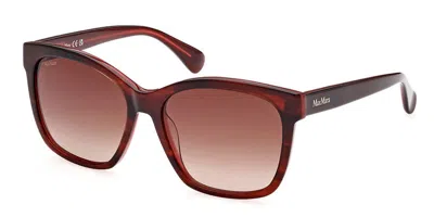 Max Mara Mm0042 71f Women's Sunglasses Tortoiseshell Size 56 In Brown