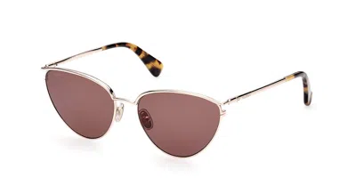 Max Mara Mm0044 53e Women's Sunglasses Gold Size 56
