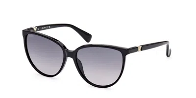 Max Mara Mm0045 01b Women's Sunglasses Black Size 58