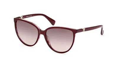 Max Mara Mm0045 69t Women's Sunglasses Burgundy Size 58