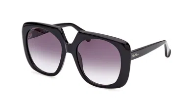 Max Mara Mm0047 01b Women's Sunglasses Black Size 56