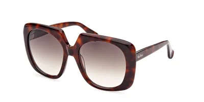 Max Mara Mm0047 52f Women's Sunglasses Tortoiseshell Size 56 In Brown