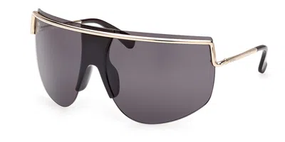 Max Mara Mm0050 32a Women's Sunglasses Gold Size 70 In Multi