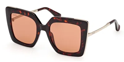 Max Mara Mm0051 Design4 52e Women's Sunglasses Tortoiseshell Size 52 In Pattern