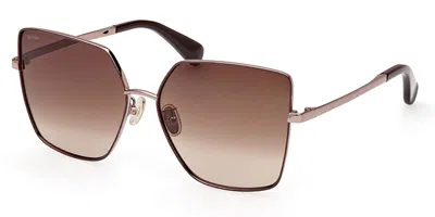 Max Mara Mm0052-h Natalia 38f Women's Sunglasses Brown Size 60