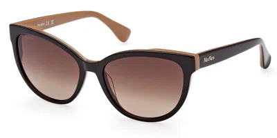 Max Mara Mm0058 50f Women's Sunglasses Black Size 57 In Pattern