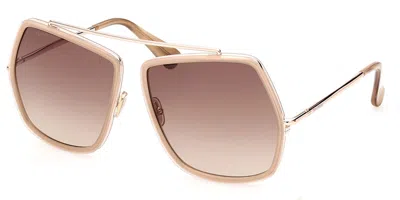 Max Mara Mm0060 Elsa4 60f Women's Sunglasses Brown Size 64