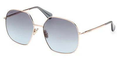 Max Mara Mm0061 Design5 28w Women's Sunglasses Gold Size 60