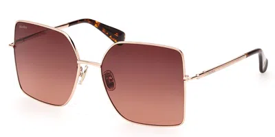 Max Mara Mm0062-h Design6 50f Women's Sunglasses Gold Size 59