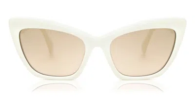 Max Mara Mm0063 Logo14 21g Women's Sunglasses White Size 57