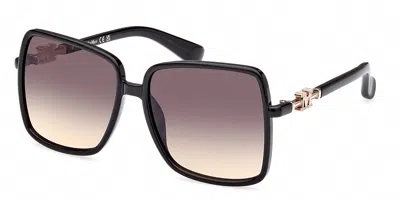 Max Mara Mm0064-h Emme14 01b Women's Sunglasses Black Size 58