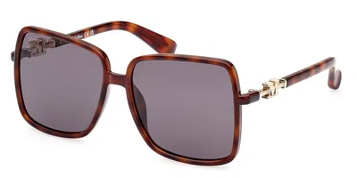 Max Mara Mm0064-h Emme14 52a Women's Sunglasses Tortoiseshell Size 58 In Brown