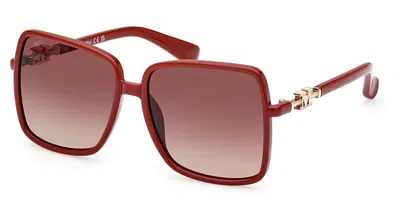Max Mara Mm0064-h Emme14 66f Women's Sunglasses Red Size 58 In Pattern
