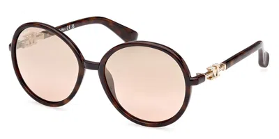 Max Mara Mm0065 Emme15 52g Women's Sunglasses Tortoiseshell Size 58 In Brown
