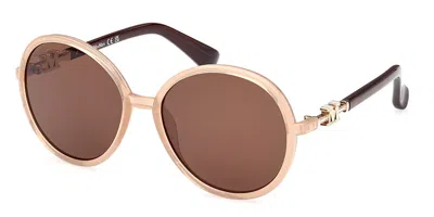 Max Mara Mm0065 Emme15 59f Women's Sunglasses Brown Size 58 In Neutral