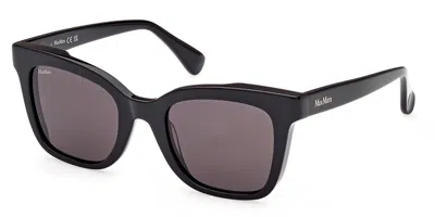 Max Mara Mm0067 Lee2 01a Women's Sunglasses Black Size 50 In Neutral