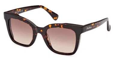 Max Mara Mm0067 Lee2 52f Women's Sunglasses Tortoiseshell Size 50 In Gray