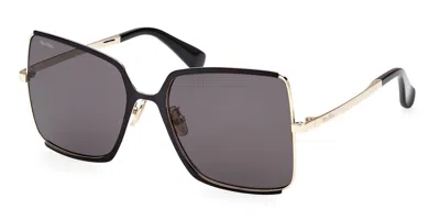 Max Mara Mm0070-h Weho 32a Women's Sunglasses Black Size 58 In Gray