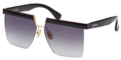 Max Mara Mm0071 01a Women's Sunglasses Black Size 60