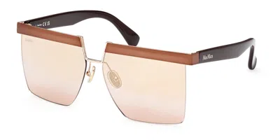 Max Mara Mm0071 48g Women's Sunglasses Brown Size 60