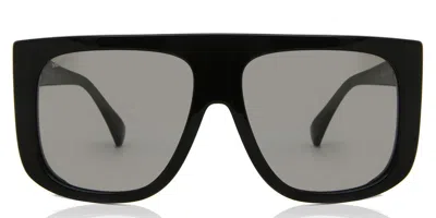 Max Mara Mm0073 Eileen 01a Women's Sunglasses Black Size 60 In Gray
