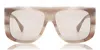 Max Mara Women's Eileen 60mm Rectangular Sunglasses